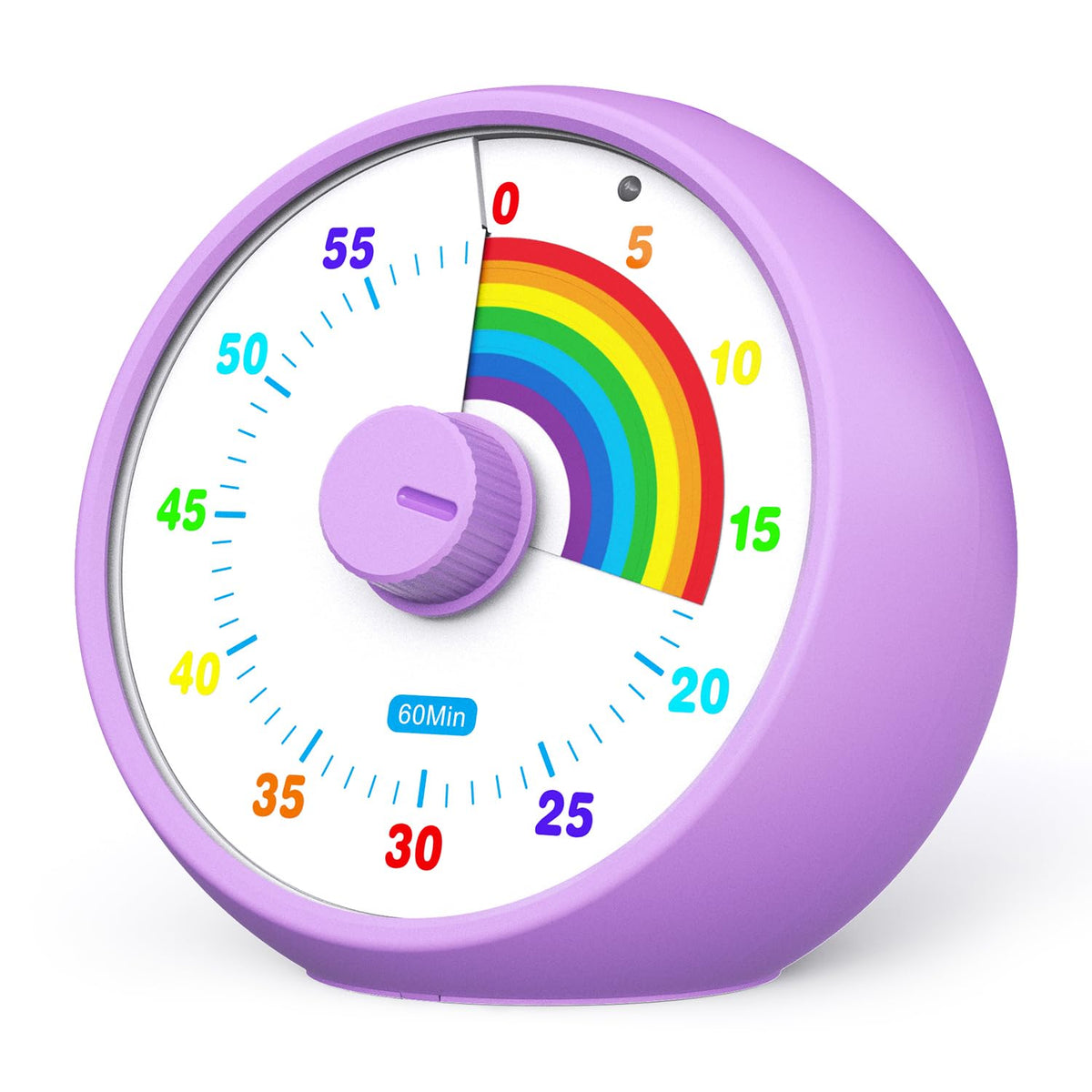 Visual Countdown Timer 60-Minute Silent Pomodoro Time Management for Kids - Purple