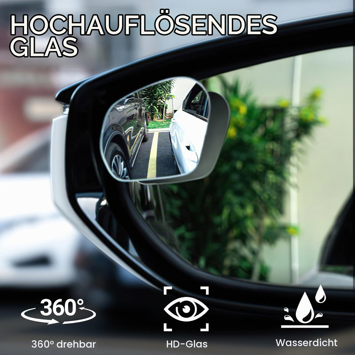 Blind Spot Mirrors Wide Angle Adhesive for Wing Mirrors 2-Pack – Universal