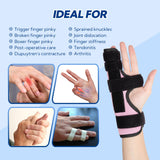Little Finger Splint Metal Brace for Tendonitis Sprains Arthritis Right/Left – Pink S