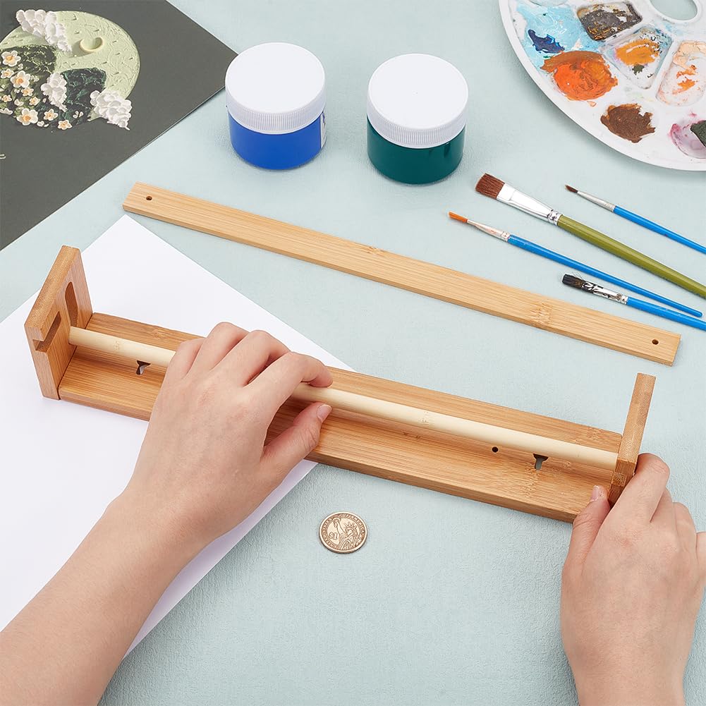 Suport dispenser de perete din lemn pentru rolă de hârtie kraft 30.5 cm