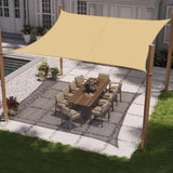 Cool Area 4x5m Rectangular Waterproof Sun Shade Sail UV Protection for Outdoor Garden Terrace, Sand