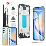RongZy LCD Display for Samsung Galaxy A34 5G A346B LCD Screen Touch Screen Assembly Replacement Glass Digitizer with Tools(6.6", Black with Frame)
