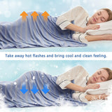 EMME Cooling Blanket Q‑Max>0.5 Double‑Sided Fine Stripes 230x230cm Lightweight – Dark Grey 230x230cm