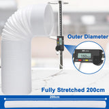 Hukermoon exhaust hose air conditioning hose 150mm, PP exhaust hose air conditioning unit 2M flexible hose air conditioning steel wire foldable, ventilation hose for air conditioning systems, tumble dryers, extractor hoods