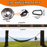 Hammock Suspension Straps 2-Pack with Hook Carabiners for Trees Camping – Black