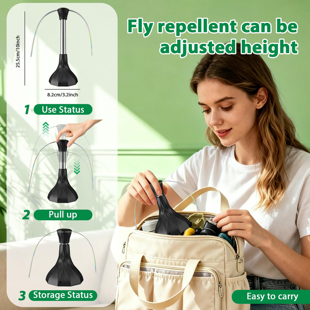 Tabletop Fly Repellent Fan Physical Insect Expulsion – 4 Pack