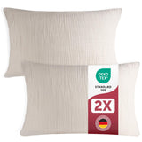 Muslin Pillowcases Set of 2 40x80 cm – Grey
