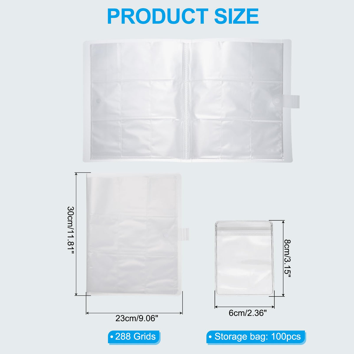 Earring Organiser Book 288 Grid Transparent Travel Jewellery Case – Clear