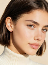 8mm Mini Hoop Earrings 925 Sterling Silver Hypoallergenic Huggie – Rose Gold