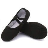 Children's Canvas Ballet Shoes Lightweight Non-slip – Black EU 31
