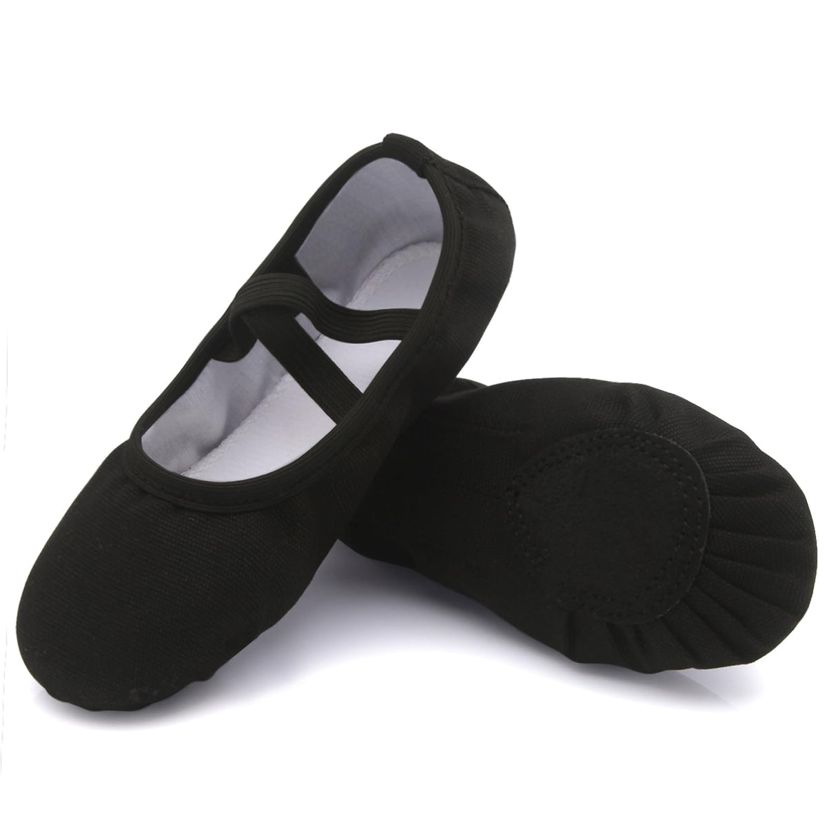 Children's Canvas Ballet Shoes Lightweight Non-slip – Black EU 31