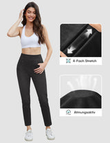 Women's High-Waist Skinny Jeggings Stretch Figure-Hugging – Black