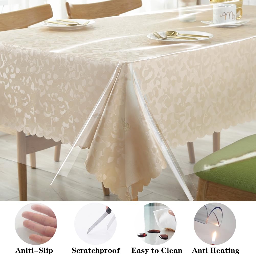 Față de masă transparentă din PVC impermeabilă și rezistentă la grăsime 90x160 cm