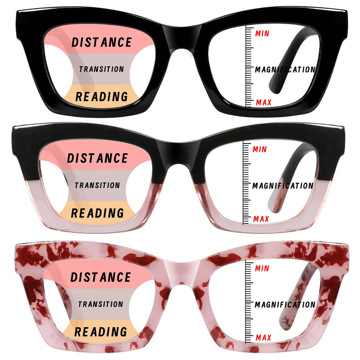 Ochelari de citit cu protecție lumină albastră dioptrie +3.00 – Negru/Roz/Tortoise