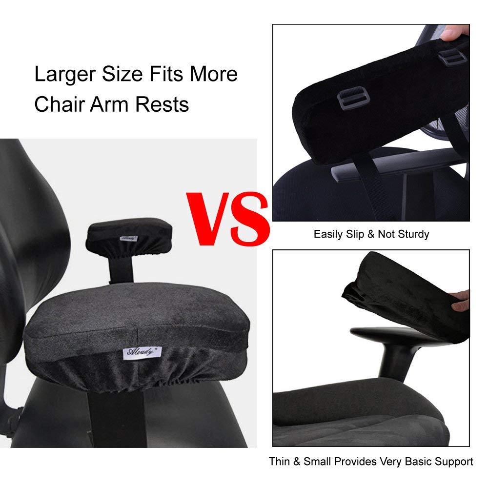 Perne ergonomice din spumă cu memorie pentru cotiere scaun birou/gaming Aloudy, set 2 bucăți