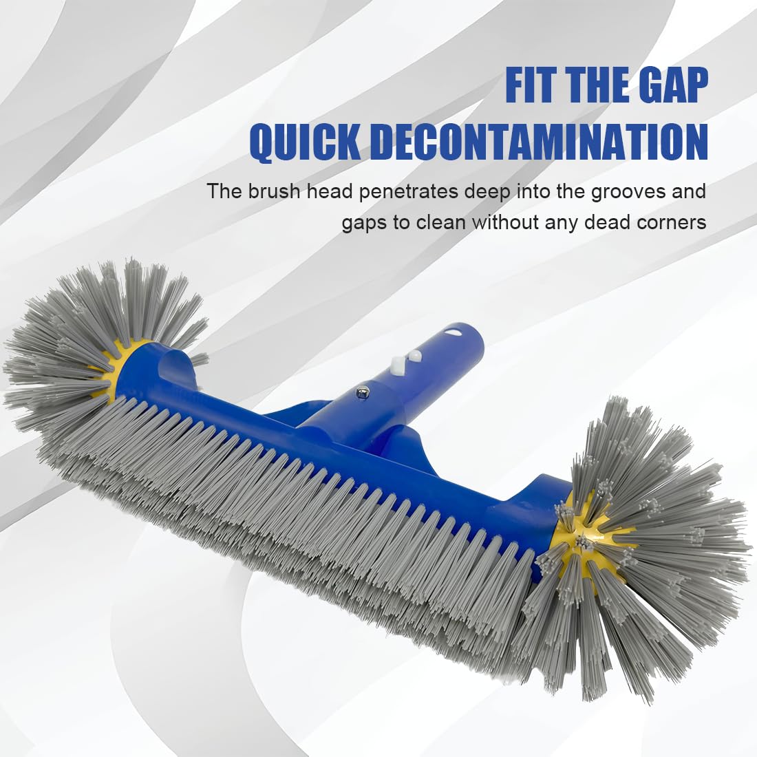 Pool Brush Removable Head Rounded Ends for Tiled Bottoms Floors and Walls