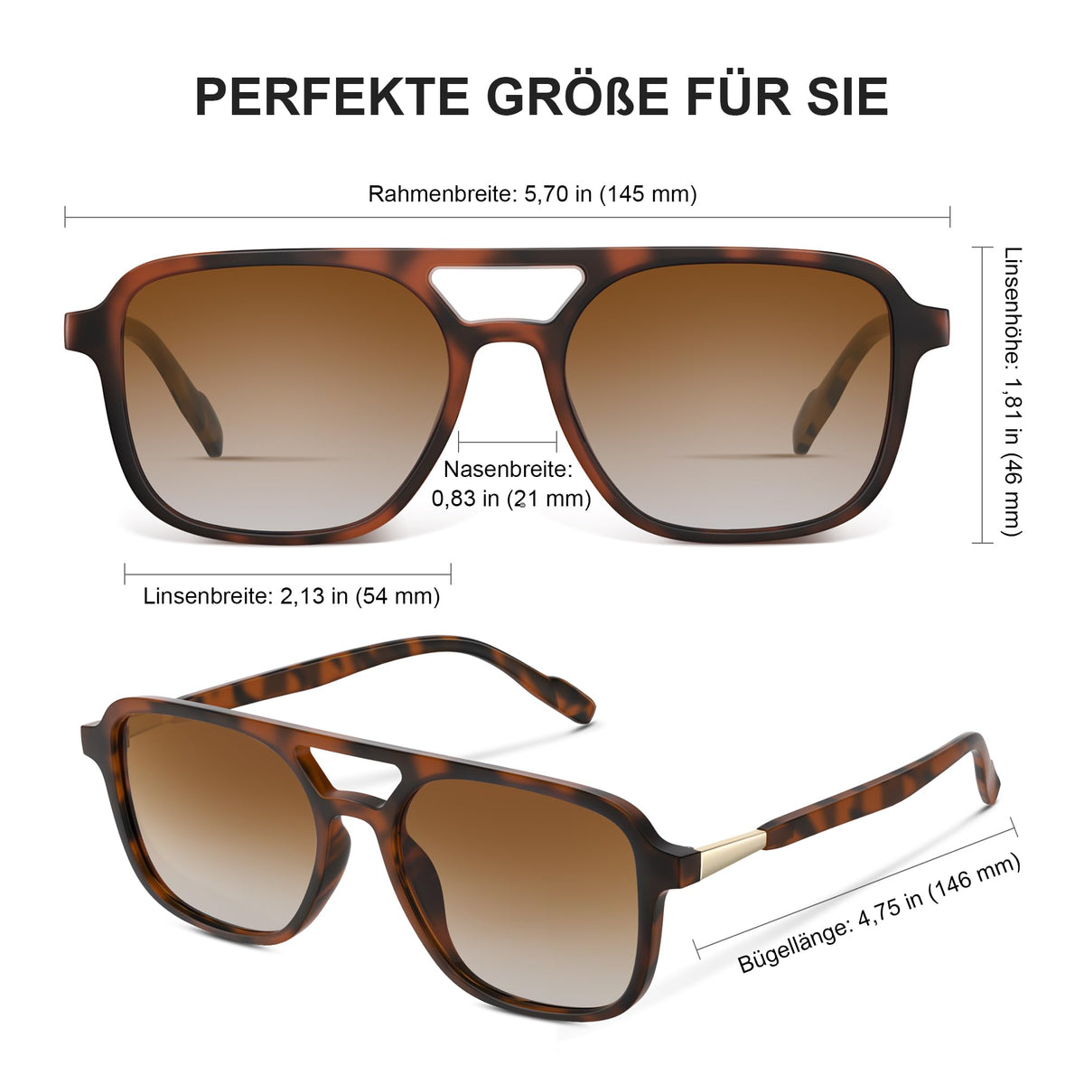 Ochelari de soare polarizați dreptunghiulari wearPro UV400 unisex ramă animal print leopard