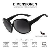 Ochelari de soare pătrați polarizați supradimensionați UV400 unisex – Negru/Roșu Mare