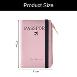 Passport Holder Travel Document Organizer PU Leather with Coin Pocket – Black