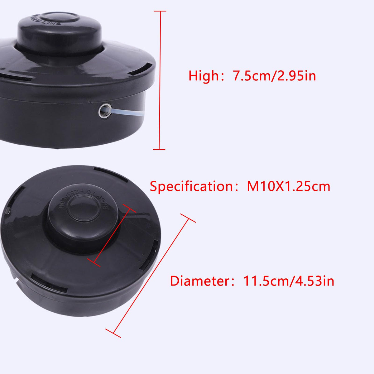 Capete universale cu fir pentru motocoasă filet M10 x 1.25, set 2 bucăți