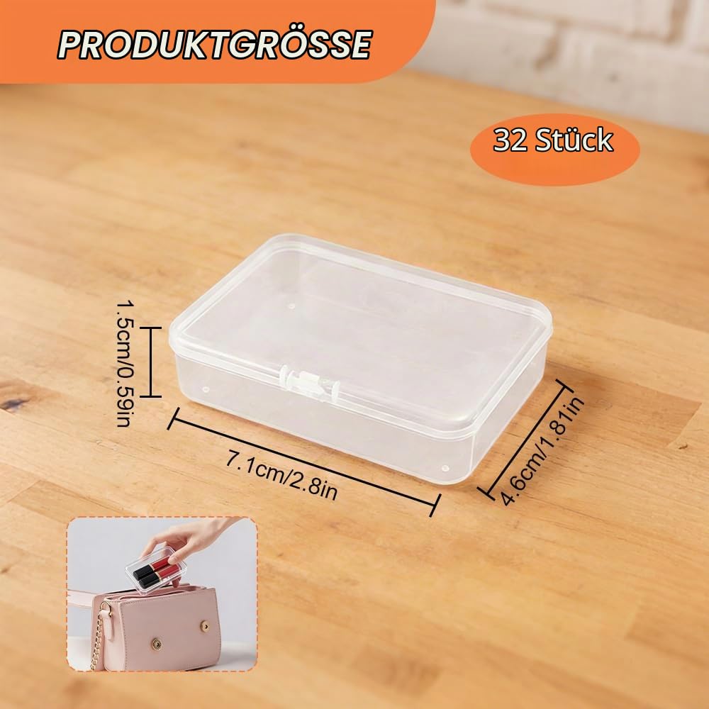 Cutie organizatoare compartimentată etajată din plastic transparent cu 32 spații – Transparent