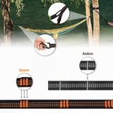 Hammock Suspension Straps 2-Pack with Hook Carabiners for Trees Camping – Black