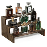 3-Tier Perfume Organizer Wooden Display Stand – Brown