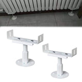 Radiator Floor Stand Adjustable 18-23cm H 3-22cm W Aluminium Legs - 2 pcs