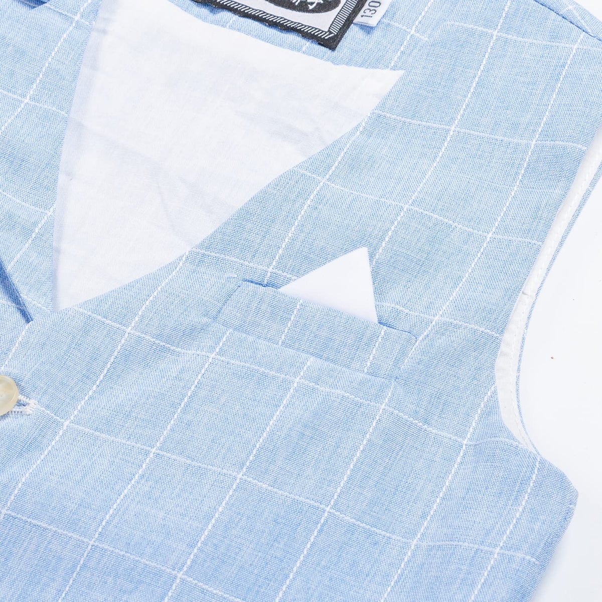 Boys' Checked Suit 4-piece Vest Shirt Trousers Bow Tie – Grey 10-11yrs