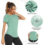 Women’s Running T-Shirt Mesh Back Short Sleeve Quick-Dry – Rose Red S
