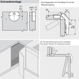 LOOTICH 135 Degree Clip-on Angle Hinge with Screws – 35 mm, 2 Pieces
