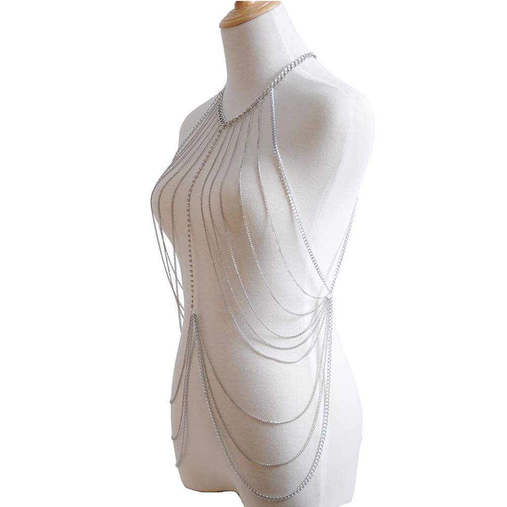 Lanț decorativ de corp pentru damă stratificat pentru plajă și bikini – Auriu