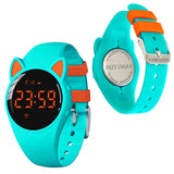 HUYVMAY Children's Pedometer Fitness Watch without App no Cell Phone, IP68 Waterproof Cute Wristwatch for Boys Girls Children Sports Watch with Pedometer Calorie Counter Distance Counter Timer 3 Alarm Clocks