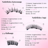 Magnetic False Eyelashes Set 4 Pairs with Applicator & Mirror Box – Pink