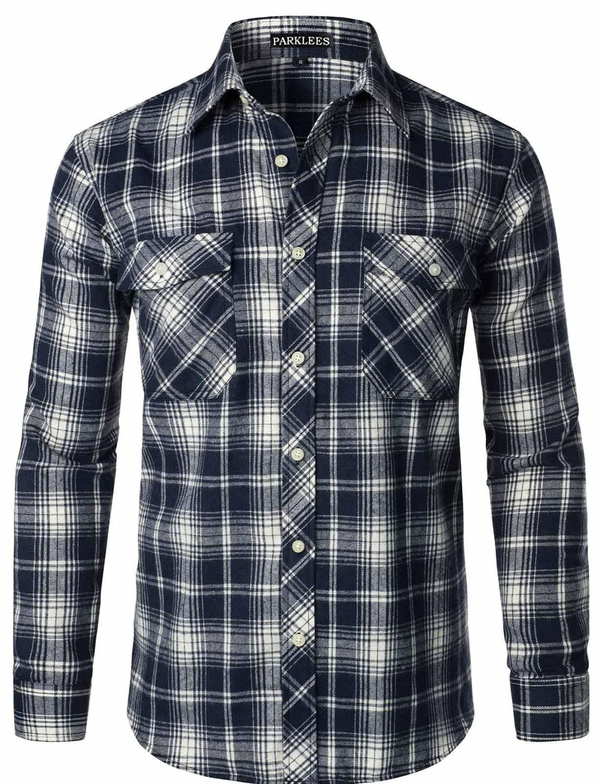 Men's Checkered Flannel Shirt Long Sleeve Button-Down Casual Loose Fit – Green-Black XXL