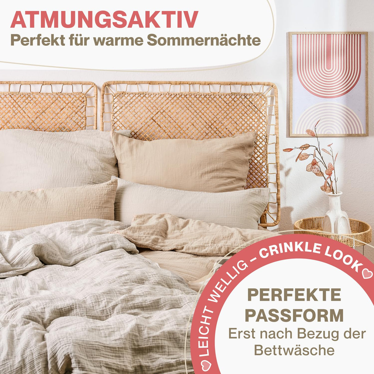 Muslin Pillowcases Set of 2 40x80 cm – Grey