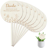 Wooden Plant Stake Engraved 'Thank You For Helping Me Grow' Garden Gift – Natural