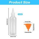 Recipiente sticle din plastic flexibil pentru sosuri și condimente 100 ml, set 12 bucăți – Transparent