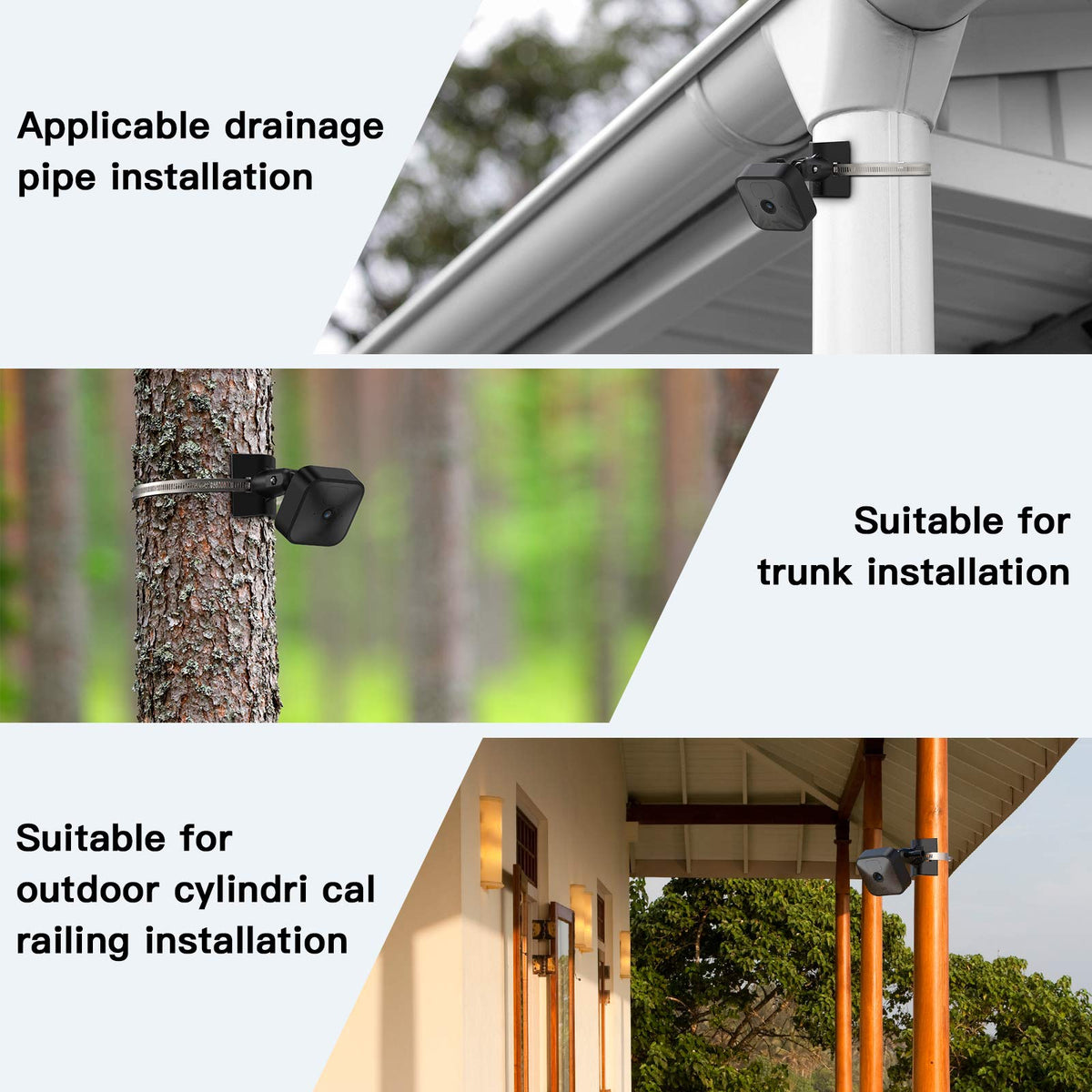Suport de prindere pe stâlp sau burlan pentru camere de supraveghere Blink Outdoor HOLACA – Negru