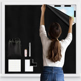 Roof Window Blackout Fabric 200 x 148cm 100% Light Blocking No Drilling Required Cuttable – Black