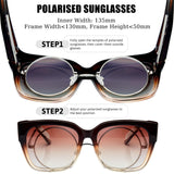 KANASTAL Oversized Over Sunglasses Men and Women Polarized Over Glasses Sunglasses for Glasses Wearers UV400 Sun Protection, Brown Frame Brown Lenses