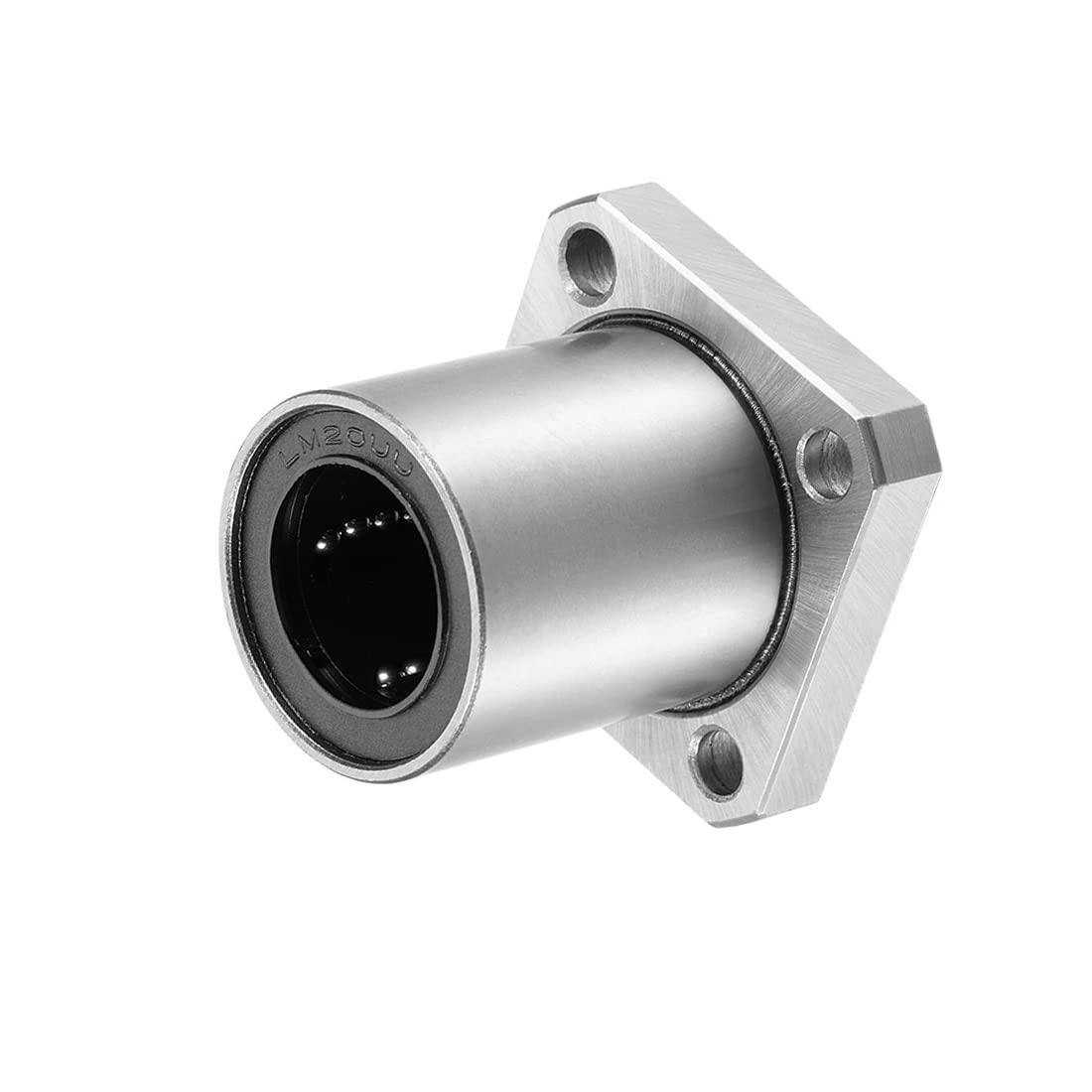 sourcing map 2pcs Linear Ball Bearing LMK20UU with Square Flange, 20mm Bore Dia. 32mm OD. 42mm Length