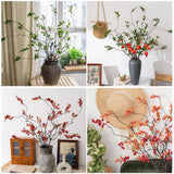 Artificial Ficus Branches 90cm 5-Pack for Vase Home Decoration – Green
