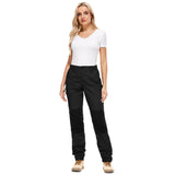Pantaloni de drumeție și trekking damă rezistenți și respirabili Yenwits – Negru XXL