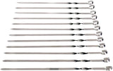 Set 12 frigărui din inox lungime 30 cm pentru grătar și carne – Argintiu