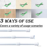 Pack Curtain Rods, Tension Rod Without Drilling, Extendable Telescopic Rod for Clamping, for Curtains, Wardrobes, DIY Shelves - White (55-86CM)