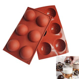2 pieces silicone mold ball, 5 holes silicone mold round 8 cm, half sphere baking mold, silicone mold half sphere for chocolate, cake, jelly, dome mousse