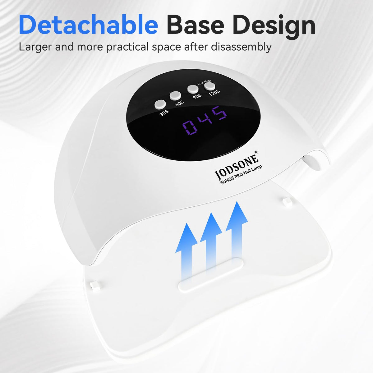 UV LED Nail Lamp Automatic Sensor 4 Timers Gel Polish Curing – White