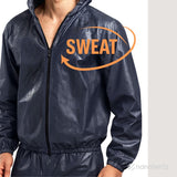 Costum termic de slăbit cu efect de saună jachetă și pantaloni unisex – Gri închis 3XL
