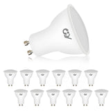GY GU10 LED Cool White Lamp, 8W 6500K 800 Lumen Cool White Light Bulbs, Replaces 80W Halogen Bulbs, 120° Beam Angle Reflector, Not Dimmable, 12 Pack